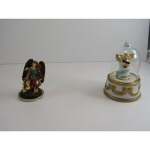 Mr Christmas Angel Music Box Ornament Christmas Decor 4 Inch Dome - Work !